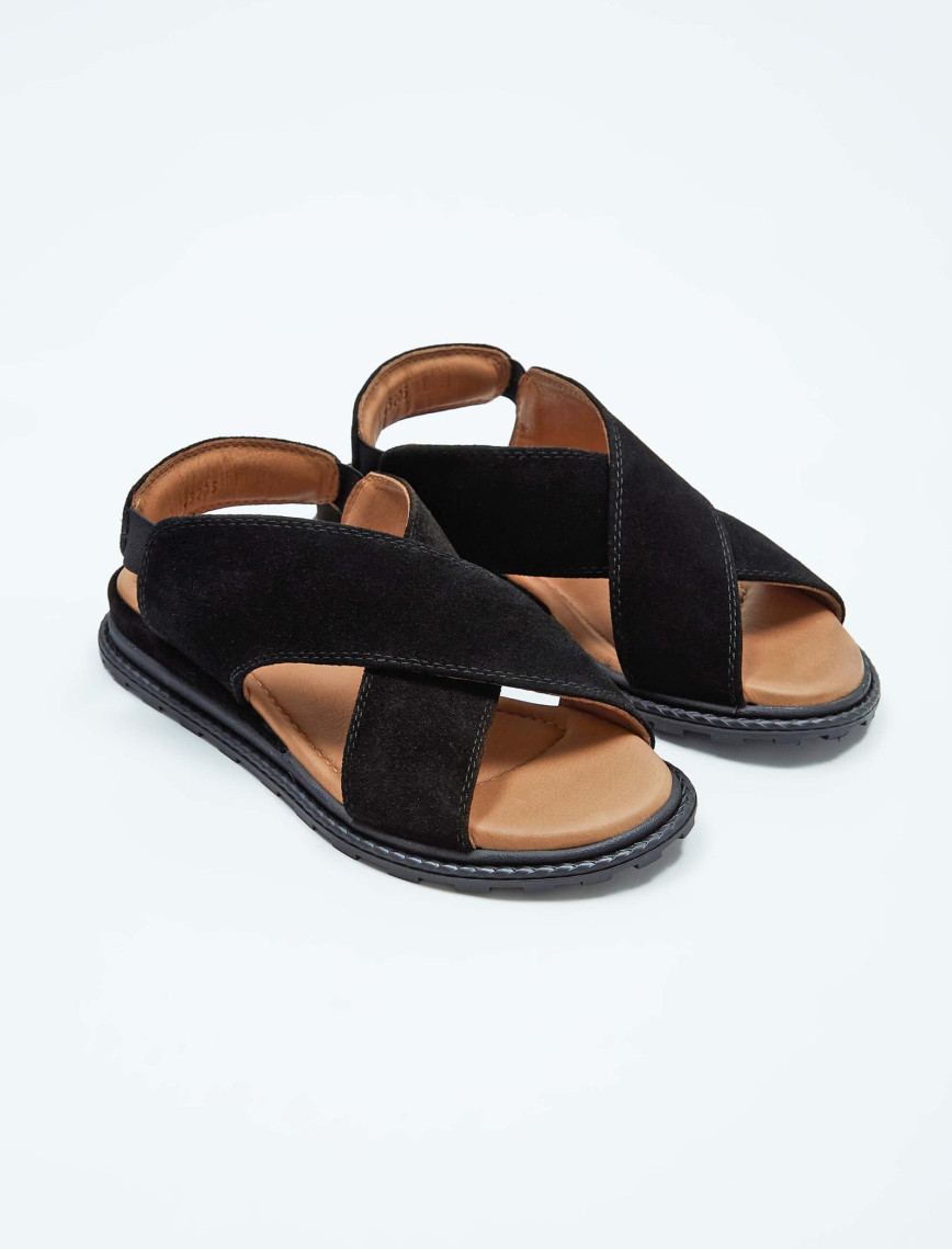 Tamer Tanca Kadın Vegan Taba Süet Düz Sandalet