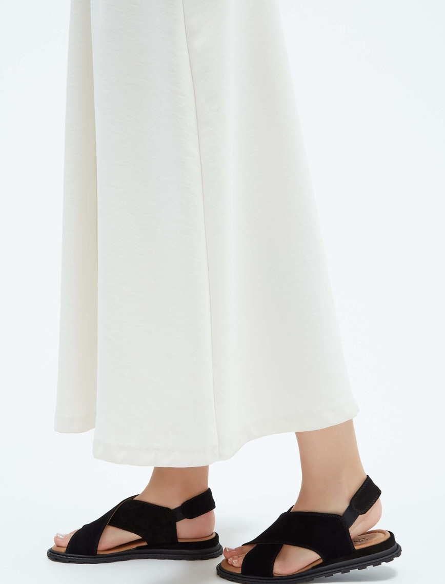 Tamer Tanca Kadın Vegan Siyah Süet Düz Sandalet