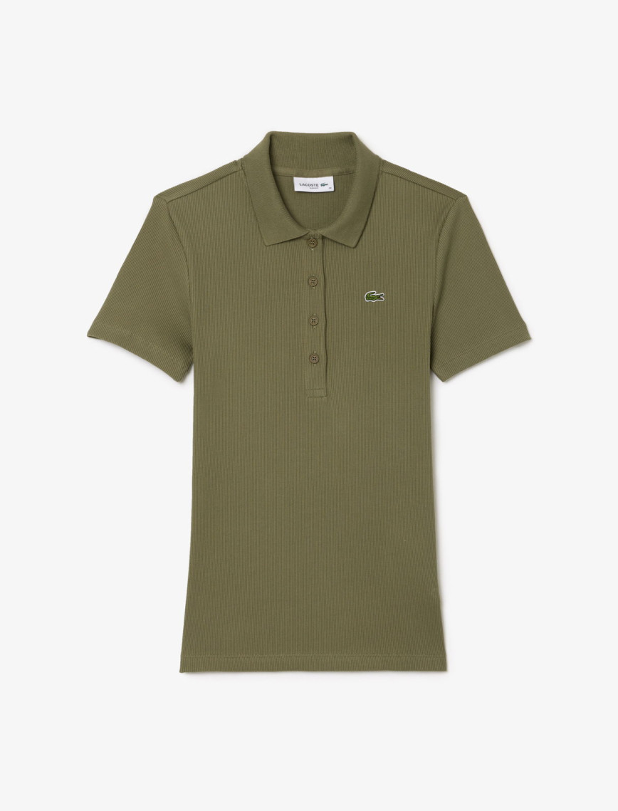 Lacoste L.12.D Kadın Slim Fit Haki Polo Lacoste L.12.D Kadın Slim Fit Haki Polo