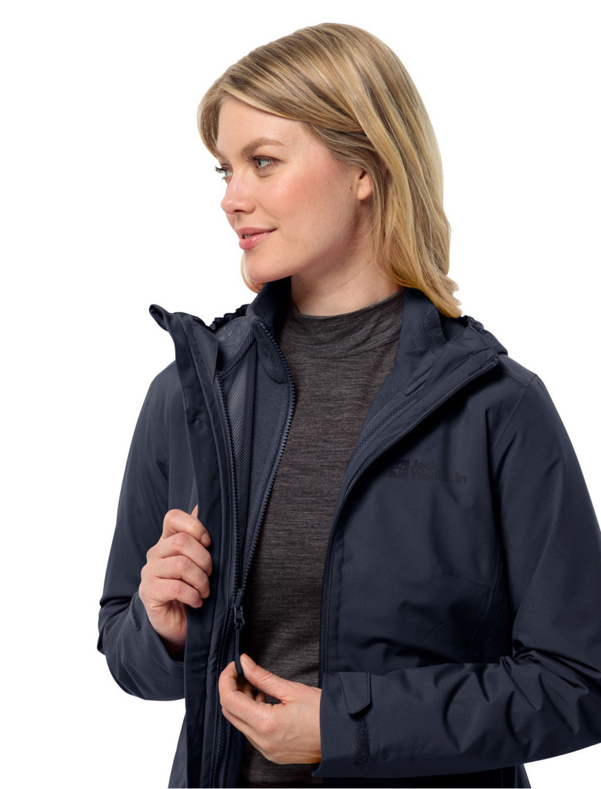 Jack Wolfskin Moonrise 3in1 Kadın Turuncu Outdoor Ceketi