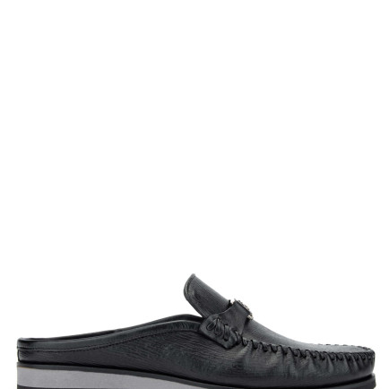 Tamer Tanca Erkek Hakiki Deri Siyah Düz Terlik Tamer Tanca Erkek Hakiki Deri Siyah Düz Terlik