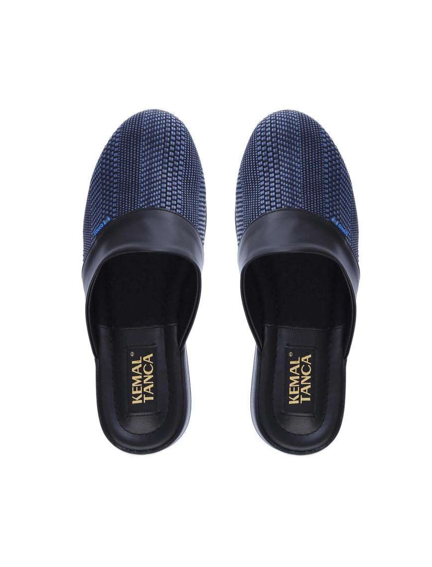 Tamer Tanca Erkek Tekstil & Vegan Lacivert Günlük Terlik