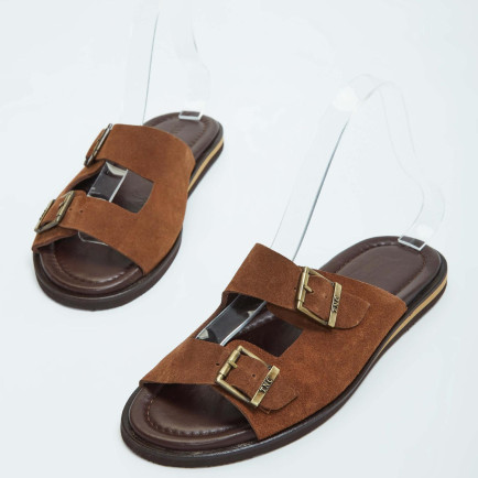 Tamer Tanca Erkek Hakiki Deri Taba Süet Düz Terlik Tamer Tanca Erkek Hakiki Deri Taba Süet Düz Terlik