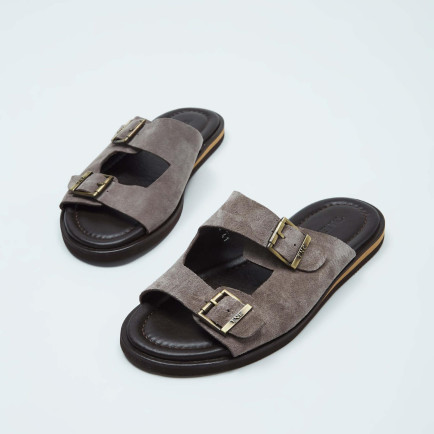 Tamer Tanca Erkek Hakiki Deri Vizon Düz Terlik Tamer Tanca Erkek Hakiki Deri Vizon Düz Terlik