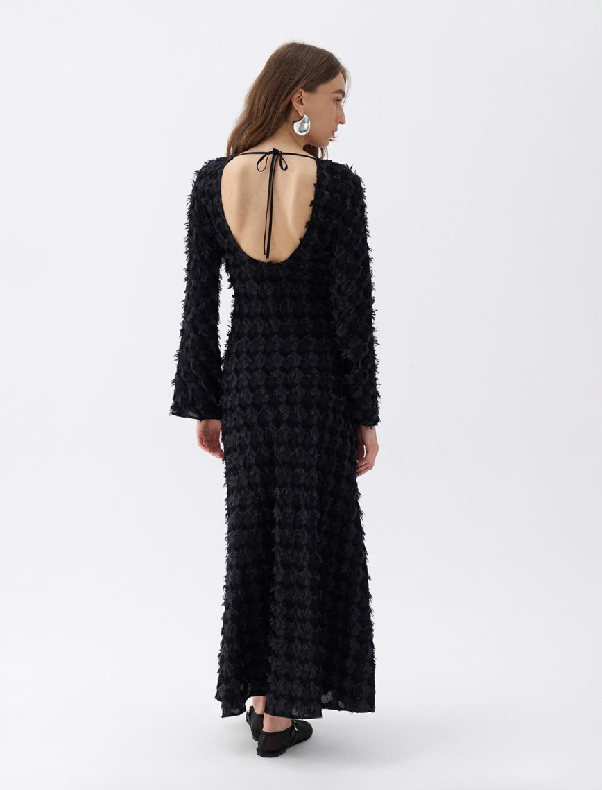 Sırt Dekolteli Maxi Elbise Sırt Dekolteli Maxi Elbise