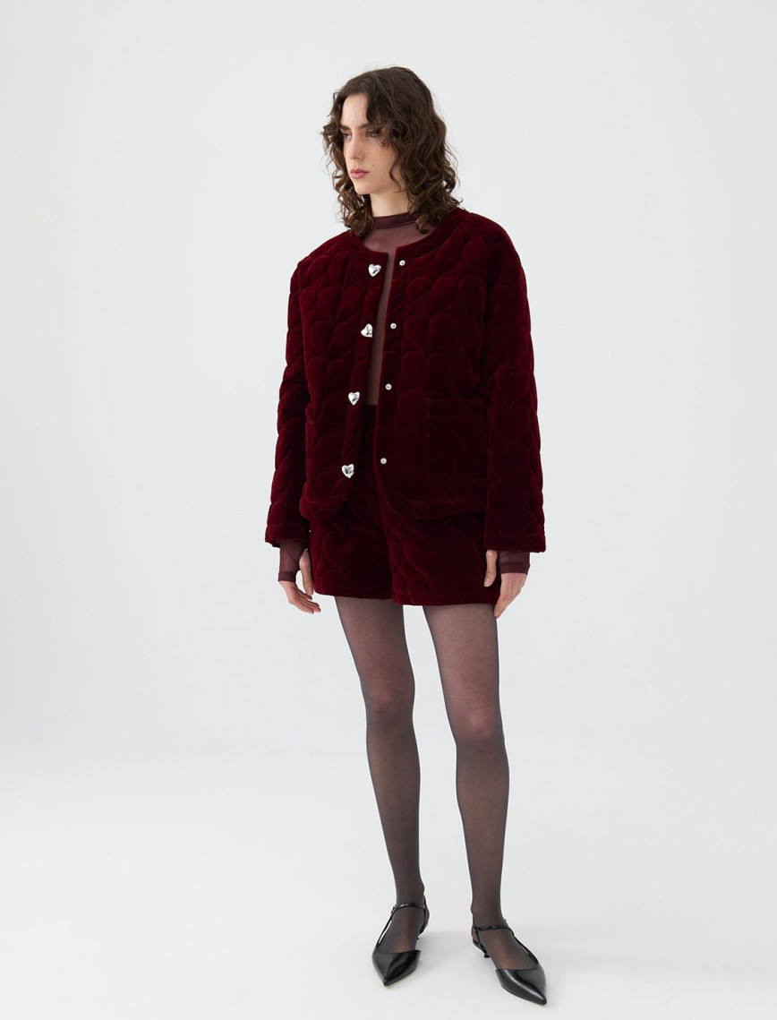 Kapitoneli Mini Şort Kapitoneli Mini Şort