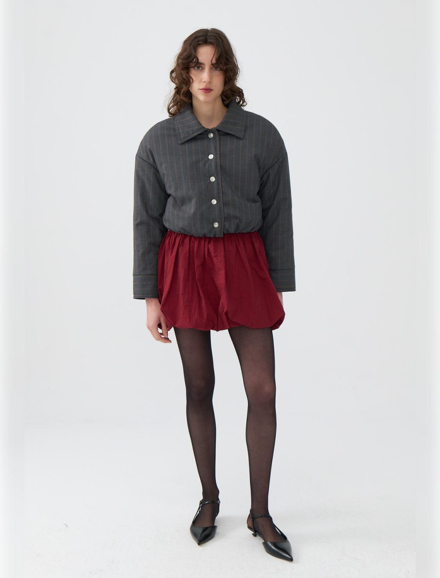 Çizgili Vatkalı Mont Çizgili Vatkalı Mont