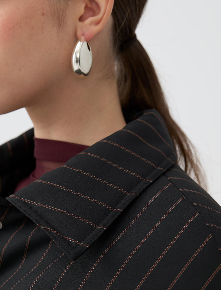 Çizgili Vatkalı Mont Çizgili Vatkalı Mont