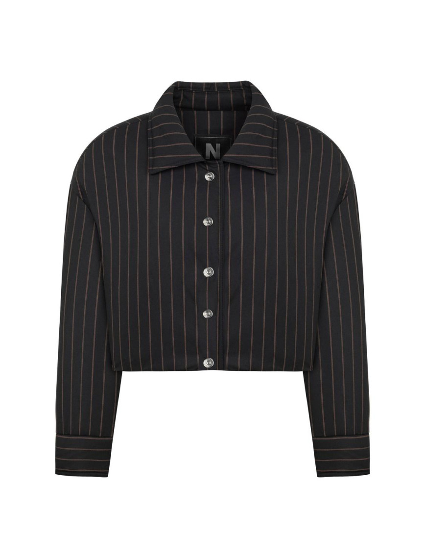 Çizgili Vatkalı Mont Çizgili Vatkalı Mont