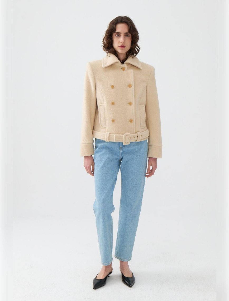 Vatkalı Gömlek Yaka Kaban Vatkalı Gömlek Yaka Kaban