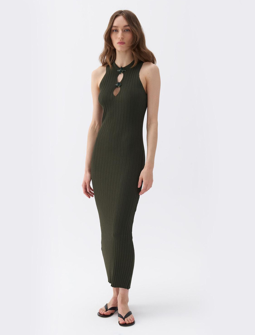 Pencere Detaylı Triko Elbise Pencere Detaylı Triko Elbise