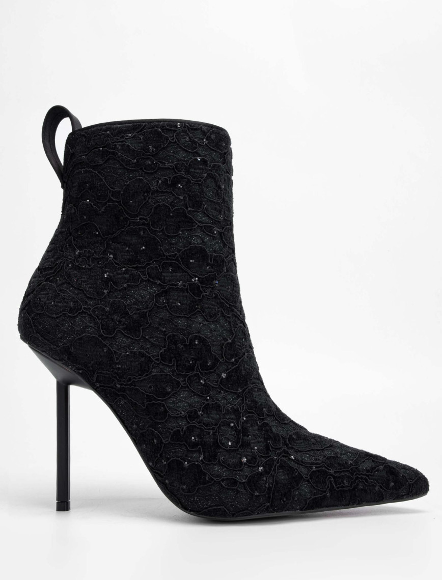 Tamer Tanca Kadın Tekstil Siyah Topuklu Bot Tamer Tanca Kadın Tekstil Siyah Topuklu Bot