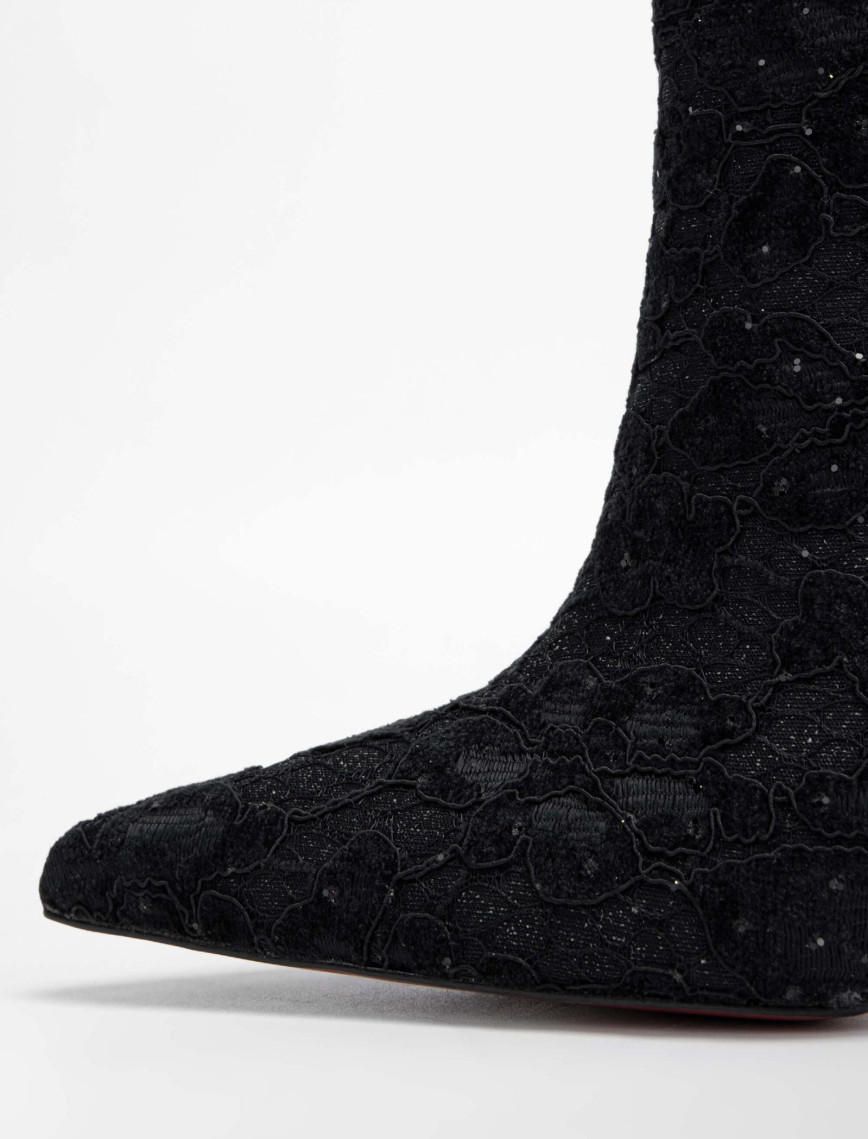 Tamer Tanca Kadın Tekstil Siyah Topuklu Bot Tamer Tanca Kadın Tekstil Siyah Topuklu Bot