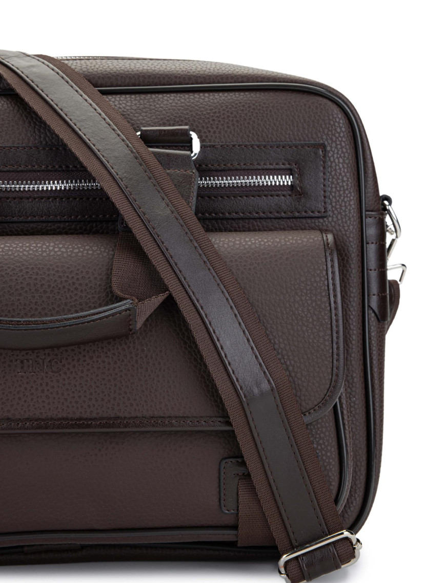 Tamer Tanca Unisex Vegan Kahverengi Evrak Çantası Tamer Tanca Unisex Vegan Kahverengi Evrak Çantası