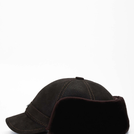 Tamer Tanca Erkek Hakiki Deri Kahverengi Şapka Tamer Tanca Erkek Hakiki Deri Kahverengi Şapka