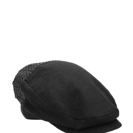 Tamer Tanca Erkek Deri/Keten/Hasır Siyah Şapka Tamer Tanca Erkek Deri/Keten/Hasır Siyah Şapka