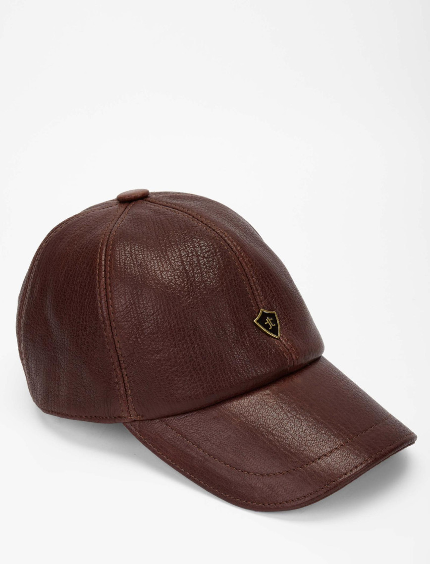 Tamer Tanca Erkek Hakiki Deri Taba Şapka Tamer Tanca Erkek Hakiki Deri Taba Şapka