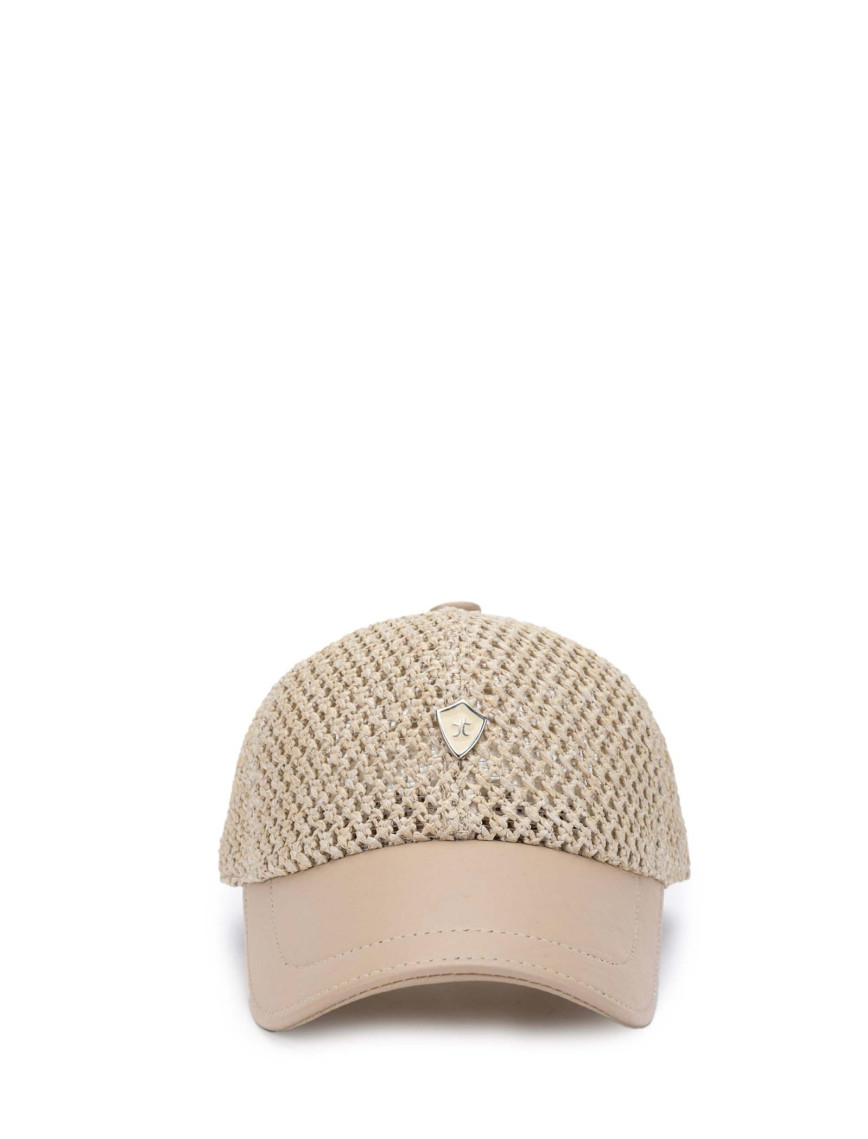 Tamer Tanca Erkek Deri Hasır Bej Hasır Şapka Tamer Tanca Erkek Deri Hasır Bej Hasır Şapka