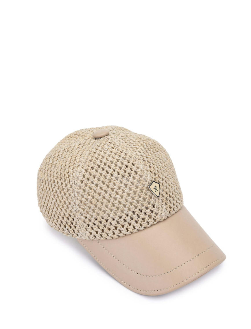 Tamer Tanca Erkek Deri Hasır Siyah Şapka Tamer Tanca Erkek Deri Hasır Siyah Şapka