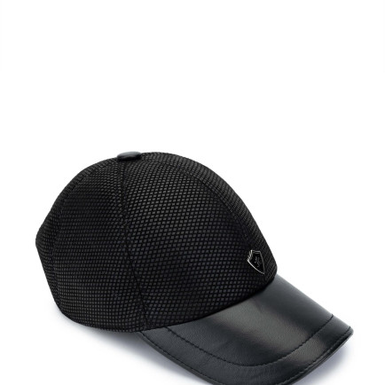 Tamer Tanca Erkek Deri & Tekstil Siyah Beyzbol Şapka Tamer Tanca Erkek Deri & Tekstil Siyah Beyzbol Şapka