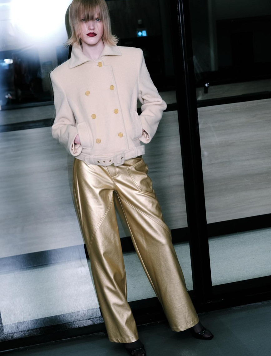 Yüksek Bel Suni Deri Pantolon Yüksek Bel Suni Deri Pantolon