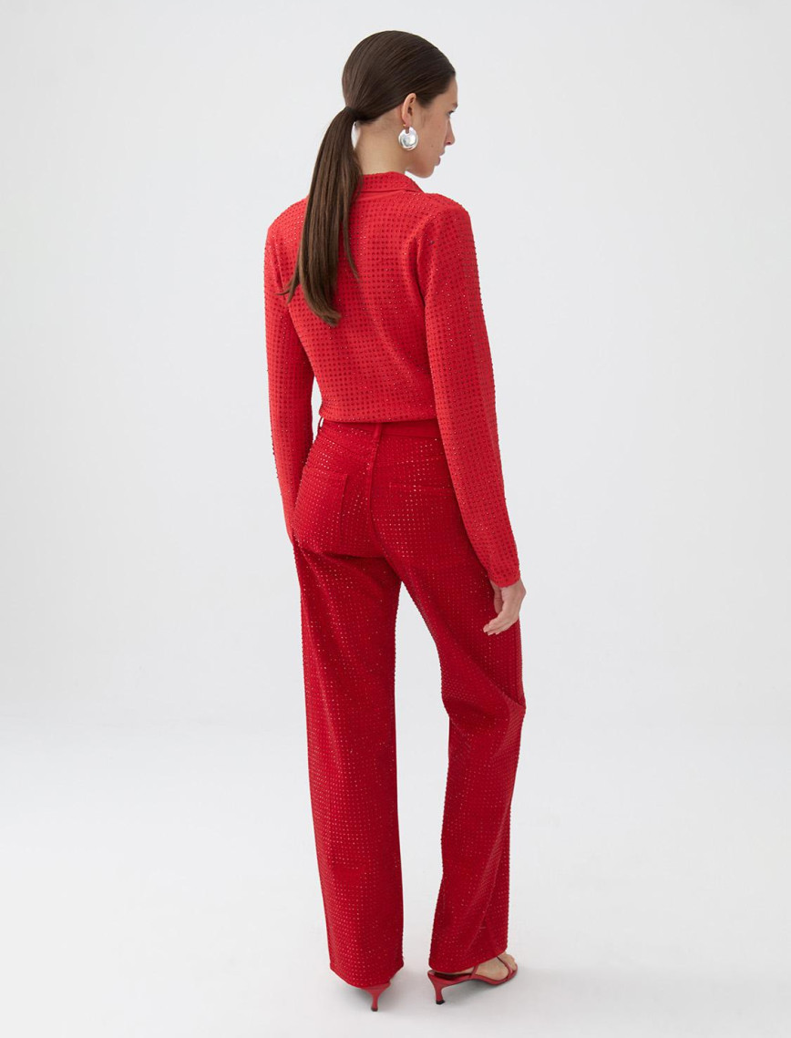 Taş Tasarımlı Jean Pantolon