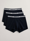 GANT Erkek Lacivert Slim Fit Logolu 3'lü Boxer GANT Erkek Lacivert Slim Fit Logolu 3'lü Boxer