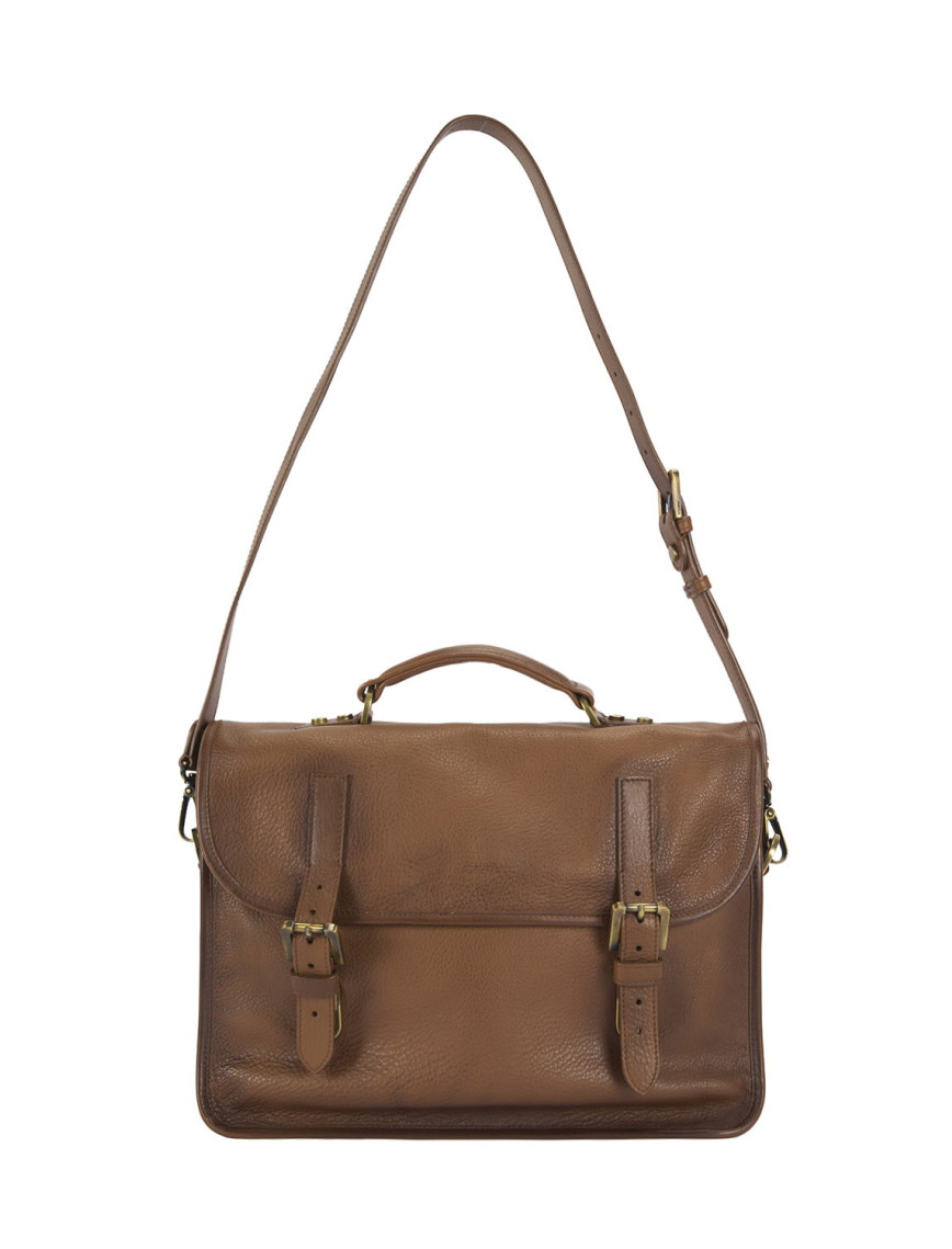 Leonel Kahve Vintage Deri Evrak Çantası Leonel Kahve Vintage Deri Evrak Çantası