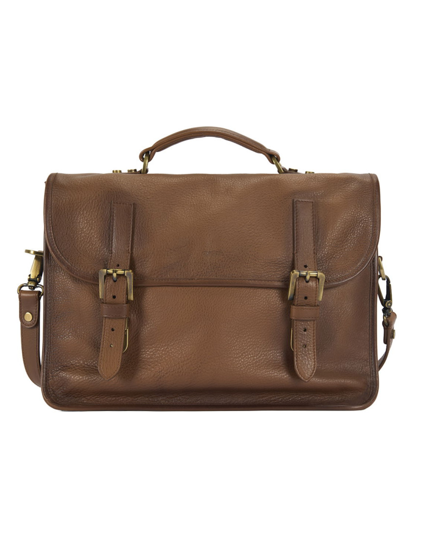 Leonel Kahve Vintage Deri Evrak Çantası Leonel Kahve Vintage Deri Evrak Çantası