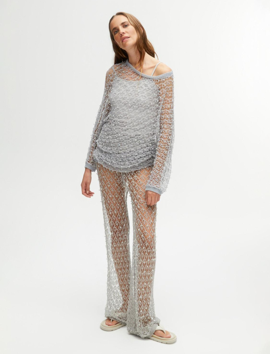 İnci Detaylı File Triko İnci Detaylı File Triko