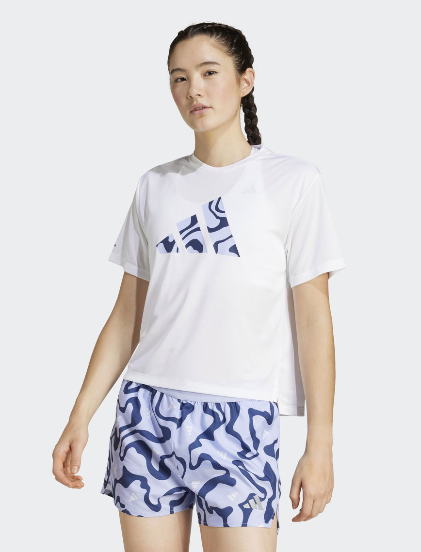 adidas Run It Brand Kadın Beyaz T-Shirt