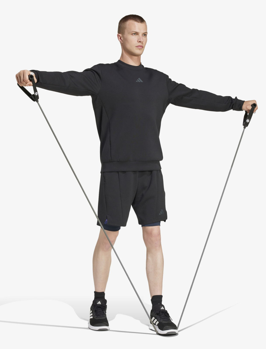 adidas Designed For Training Crew Erkek Siyah Sweatshirt adidas Designed For Training Crew Erkek Siyah Sweatshirt