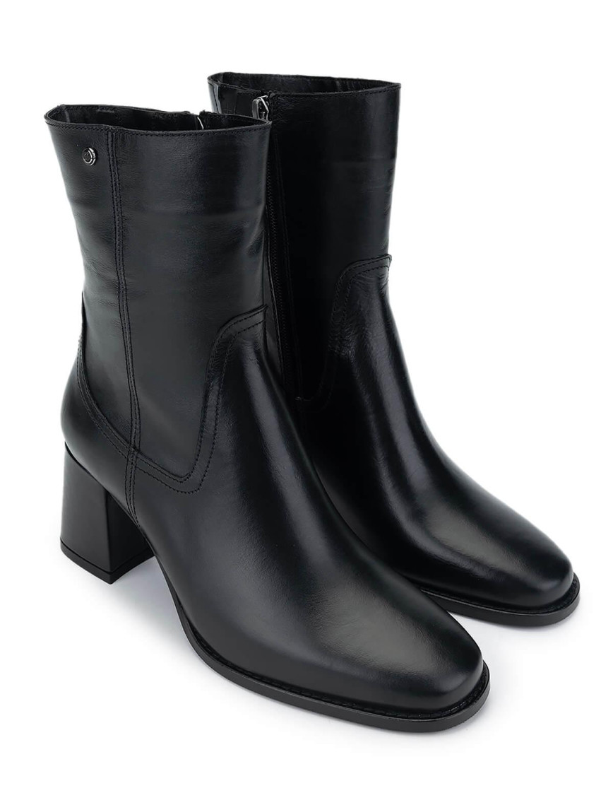 Tamer Tanca Kadın Hakiki Deri Siyah Deri Topuklu Bot Tamer Tanca Kadın Hakiki Deri Siyah Deri Topuklu Bot