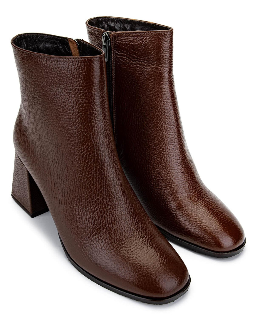 Tamer Tanca Kadın Hakiki Deri Taba Floter Topuklu Bot Tamer Tanca Kadın Hakiki Deri Taba Floter Topuklu Bot