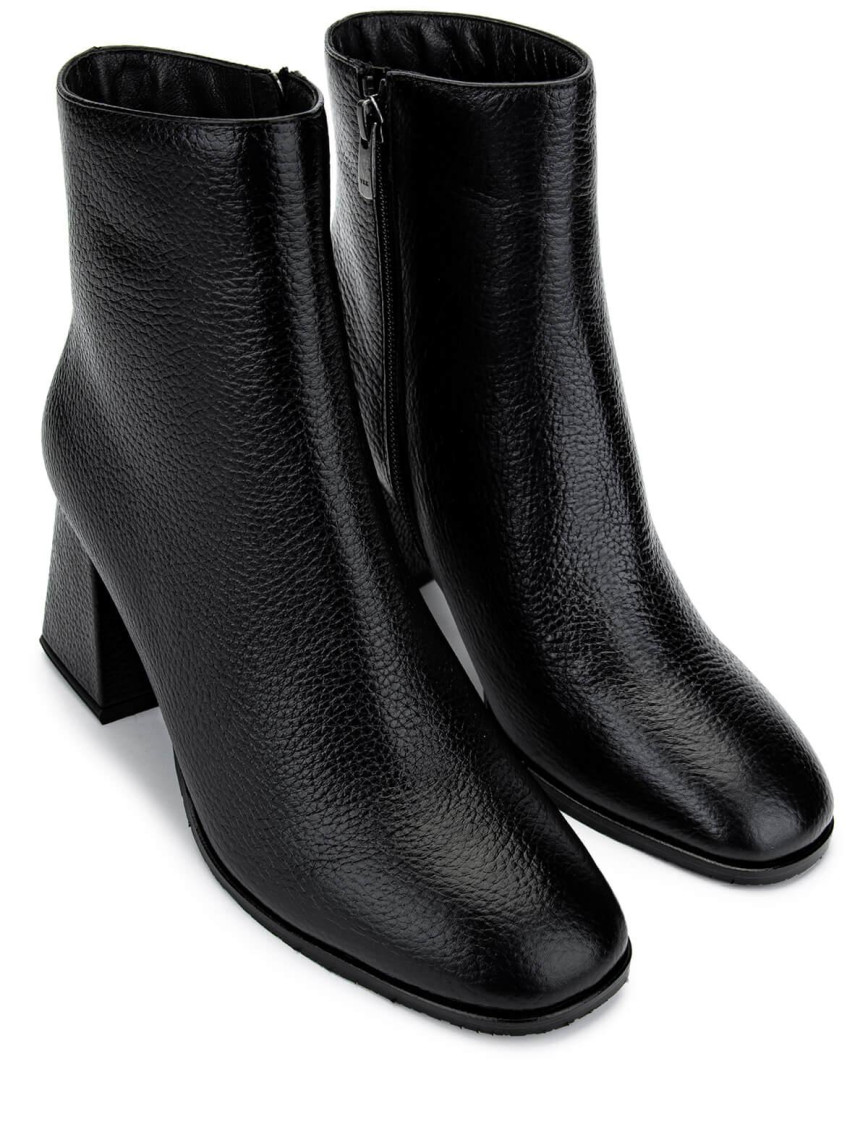 Tamer Tanca Kadın Hakiki Deri Siyah Floter Topuklu Bot Tamer Tanca Kadın Hakiki Deri Siyah Floter Topuklu Bot