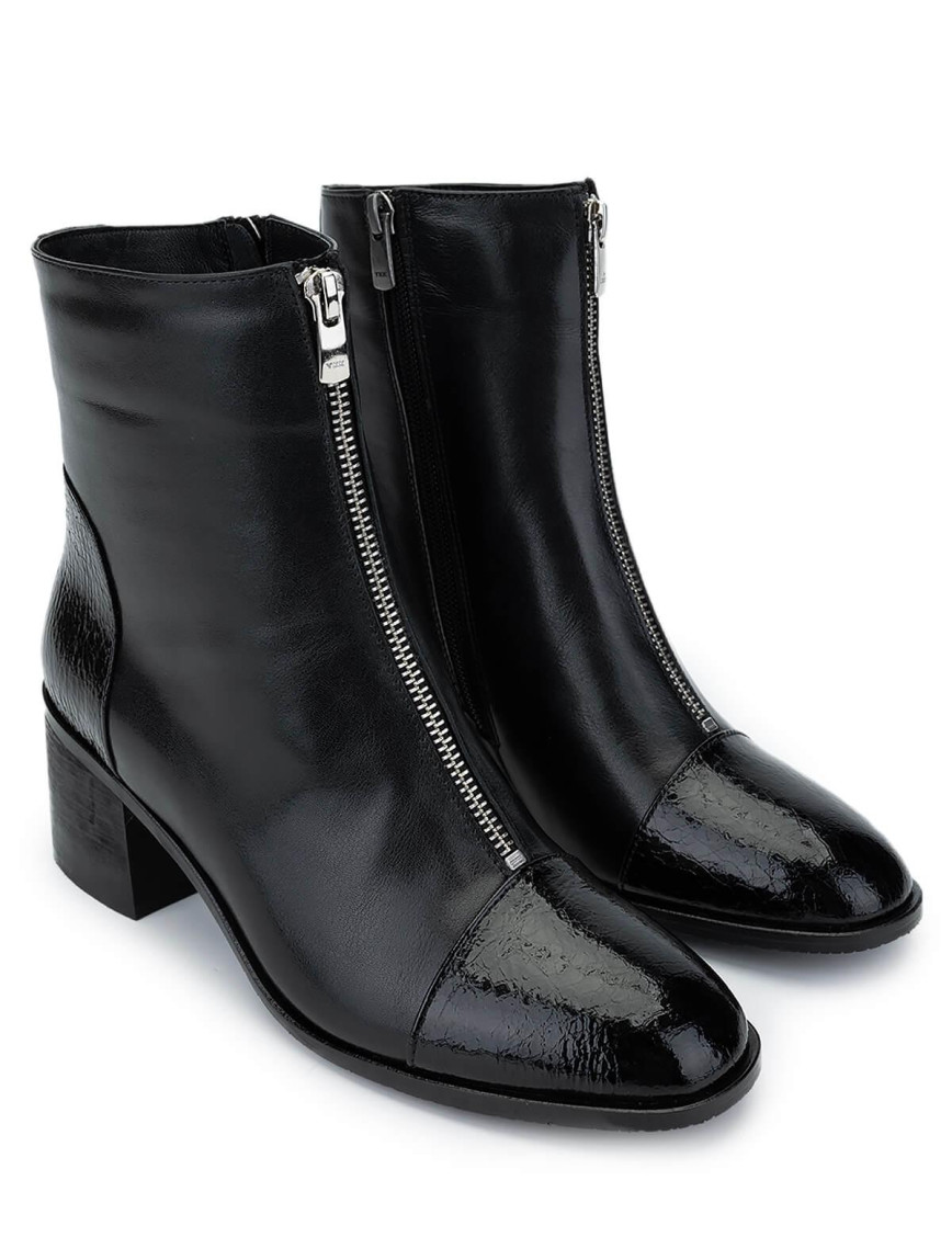 Tamer Tanca Kadın Hakiki Deri Siyah Topuklu Bot Tamer Tanca Kadın Hakiki Deri Siyah Topuklu Bot