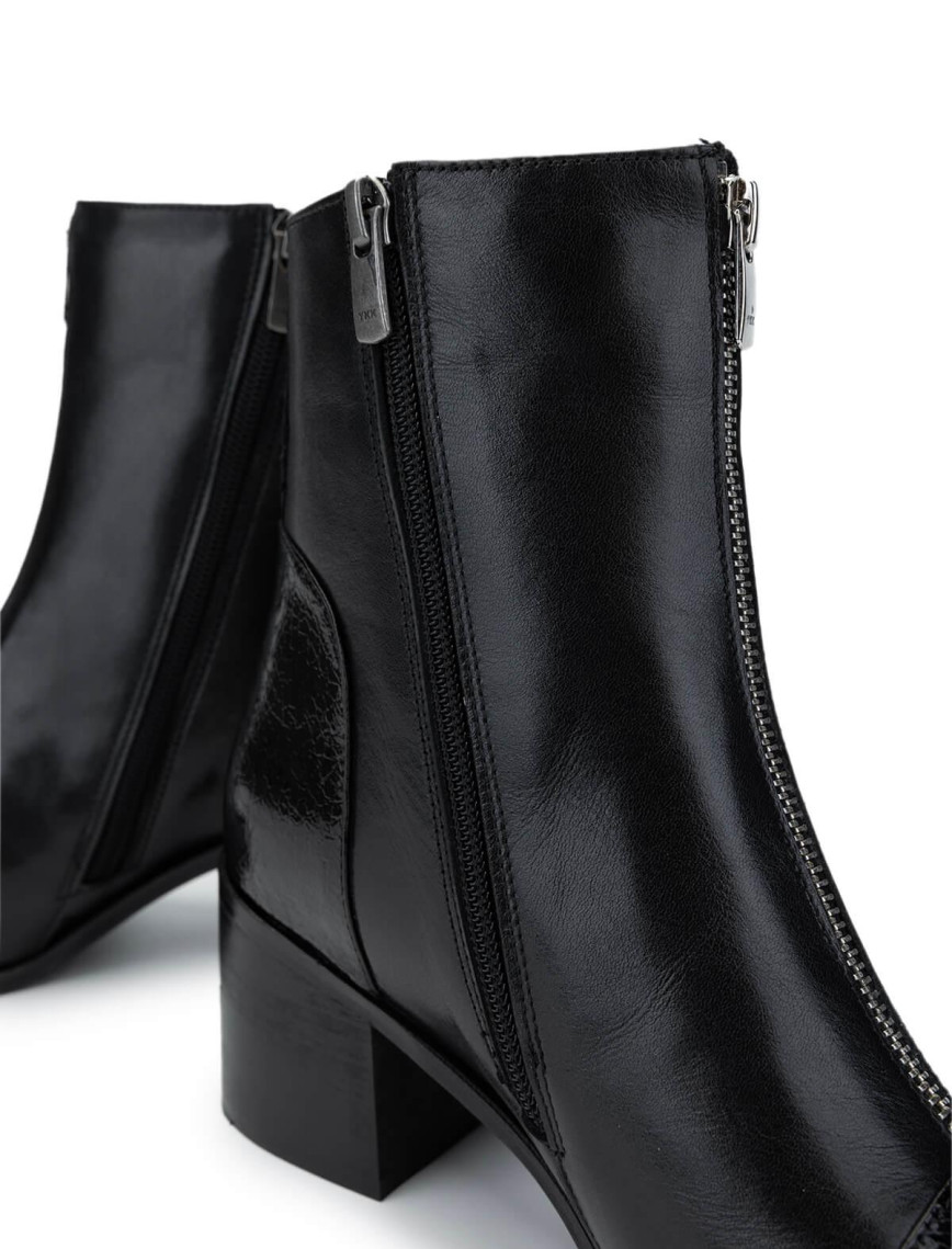 Tamer Tanca Kadın Hakiki Deri Siyah Topuklu Bot Tamer Tanca Kadın Hakiki Deri Siyah Topuklu Bot