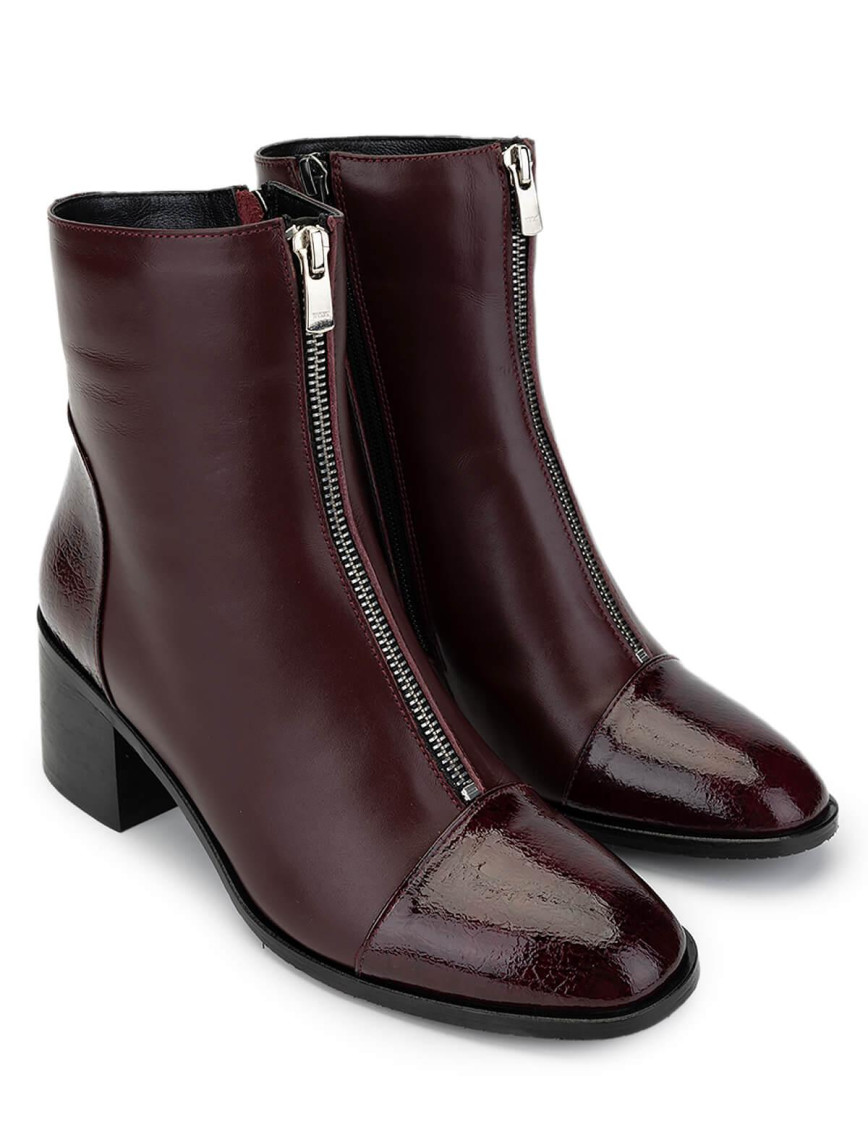 Tamer Tanca Kadın Hakiki Deri Bordo Topuklu Bot Tamer Tanca Kadın Hakiki Deri Bordo Topuklu Bot