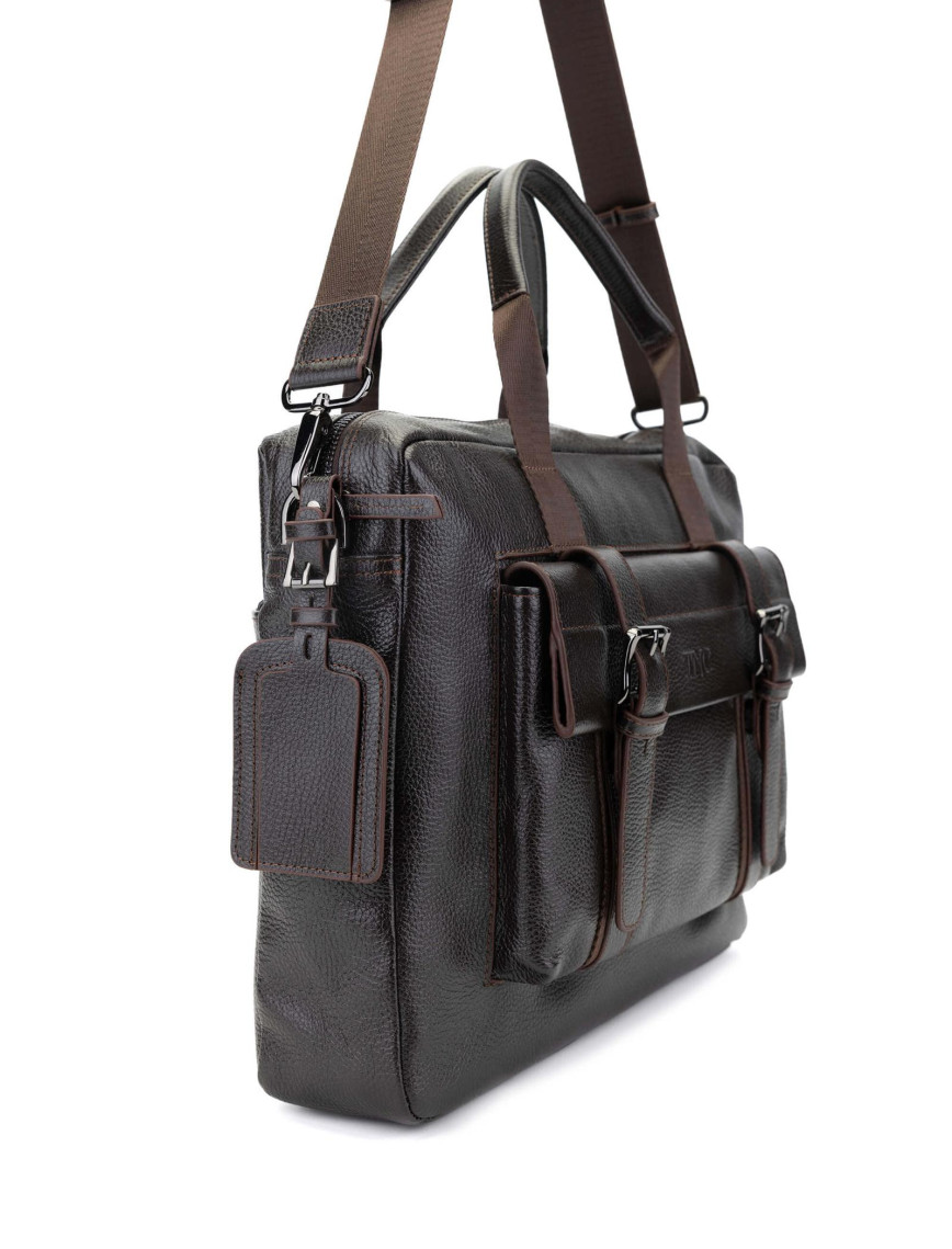 Tamer Tanca Erkek Hakiki Deri Kahverengi Floter Evrak Çantası Tamer Tanca Erkek Hakiki Deri Kahverengi Floter Evrak Çantası