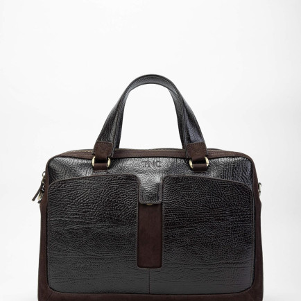 Tamer Tanca Erkek Hakiki Deri Kahverengi Evrak Çantası