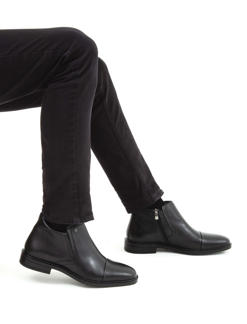 Tamer Tanca Erkek Hakiki Deri Siyah Klasik Bot Tamer Tanca Erkek Hakiki Deri Siyah Klasik Bot