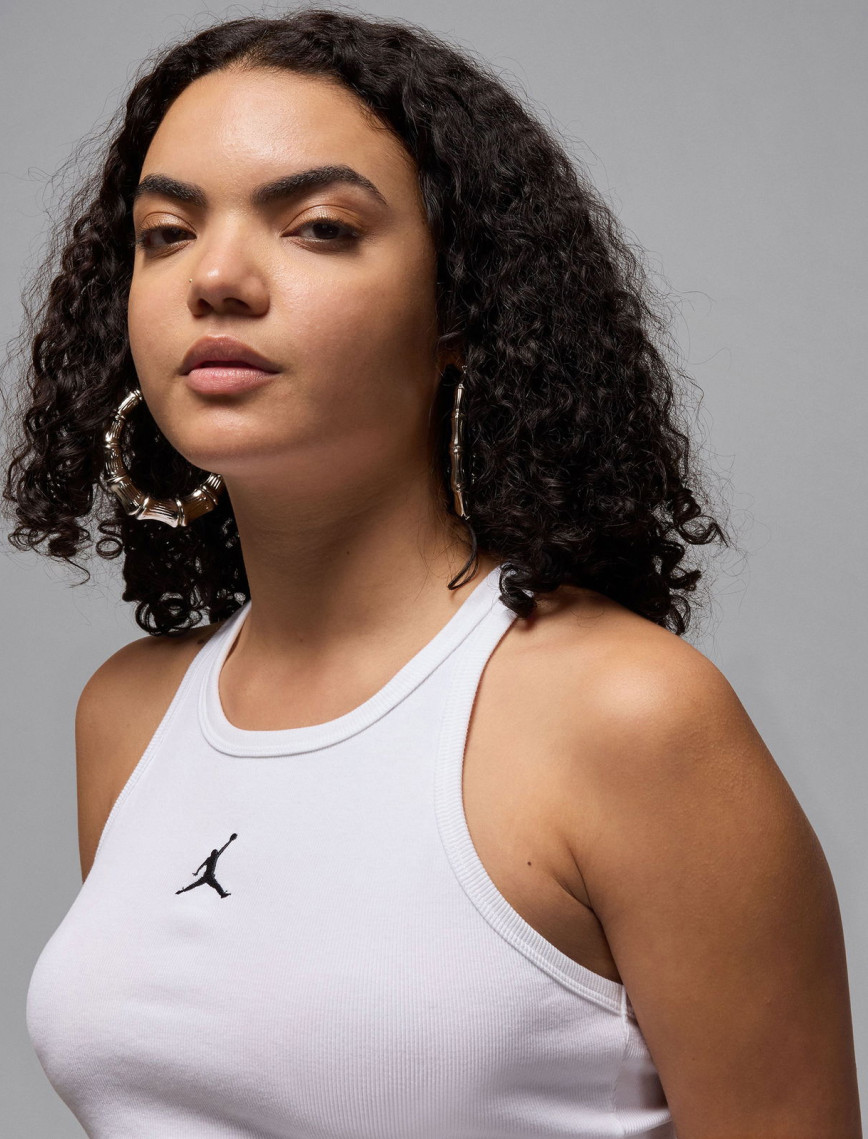 Jordan Essentials Kadın Beyaz Kolsuz T-Shirt Jordan Essentials Kadın Beyaz Kolsuz T-Shirt