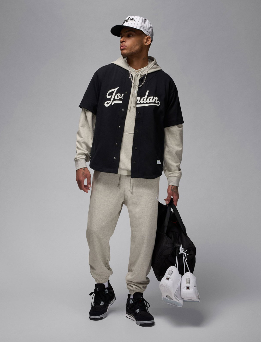 Jordan Dri-Fit Sport Crossover Fleece Erkek Gri Sweatshirt Jordan Dri-Fit Sport Crossover Fleece Erkek Gri Sweatshirt