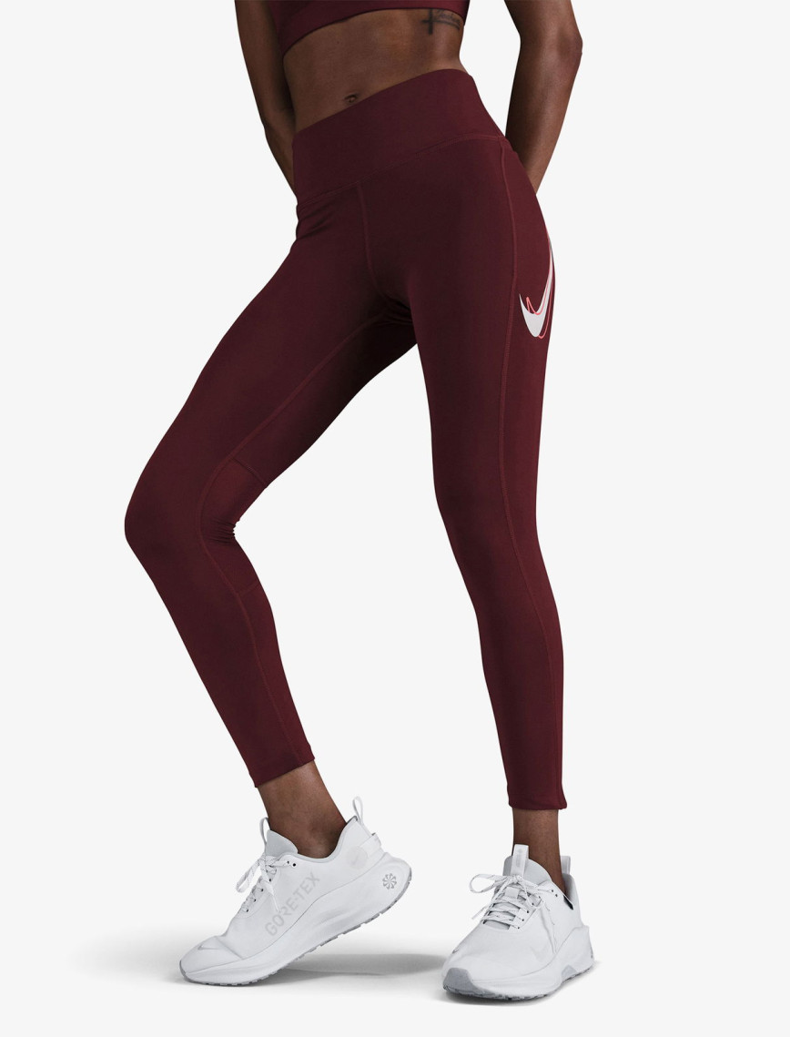 Nike Fast Dri-Fit Kadın Bordo Tayt Nike Fast Dri-Fit Kadın Bordo Tayt