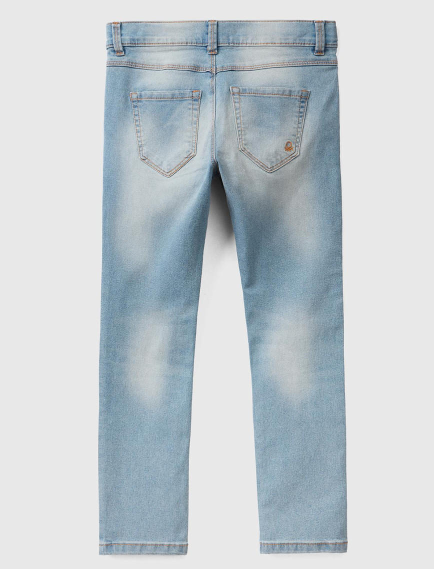 Kız Çocuk Açık Denim Yıkamalı Stretch Jean Pantolon Kız Çocuk Açık Denim Yıkamalı Stretch Jean Pantolon