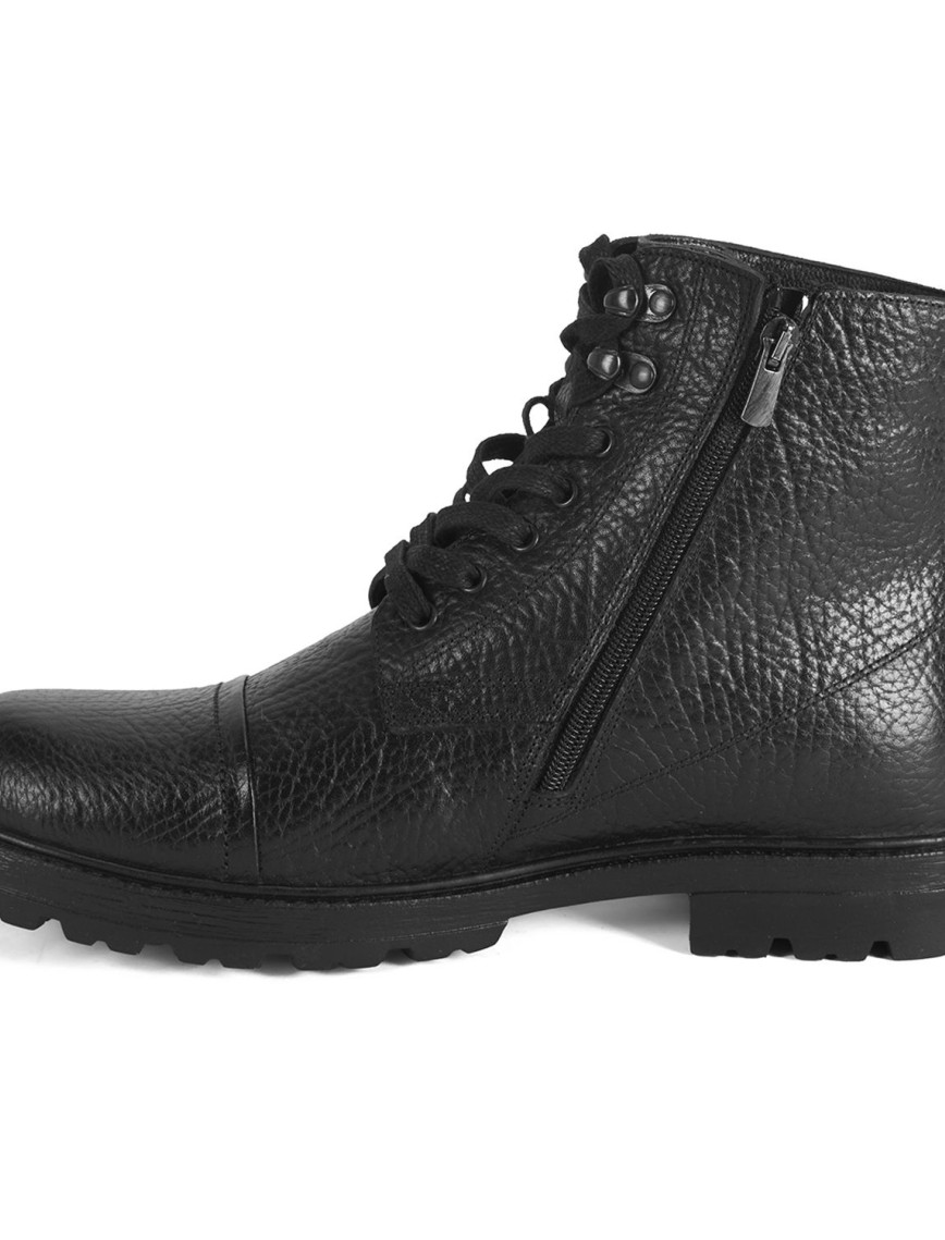 Bradyn Siyah Erkek Fermuarlı Deri Bot Bradyn Siyah Erkek Fermuarlı Deri Bot