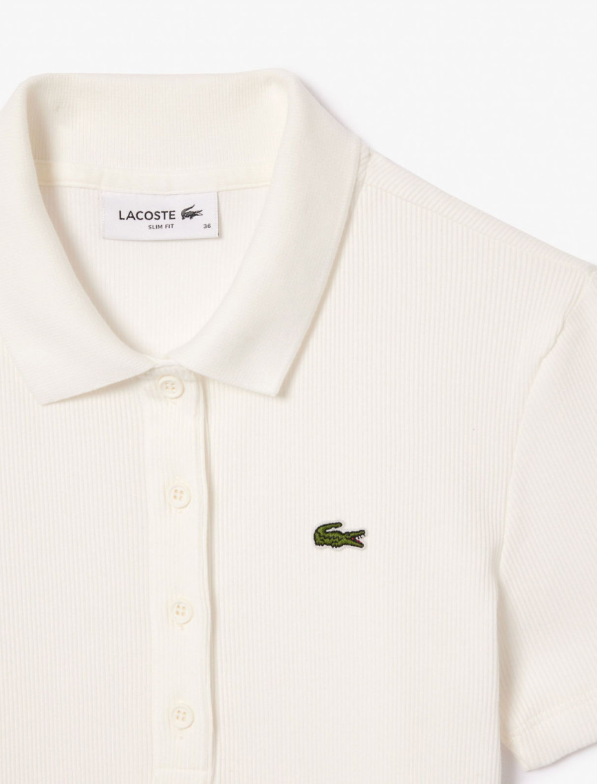 Lacoste L.12.D Kadın Slim Fit Organik Pamuk Beyaz Polo Lacoste L.12.D Kadın Slim Fit Organik Pamuk Beyaz Polo