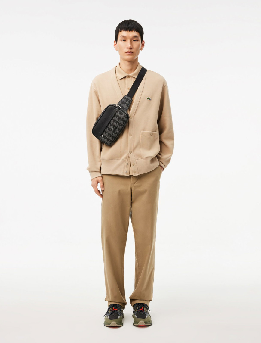 Lacoste The Blend Erkek Monogram Siyah Bel Çantası Lacoste The Blend Erkek Monogram Siyah Bel Çantası