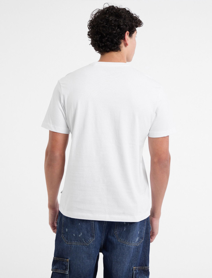 Guess Cn Regllegi Mid Organic Heavy 205 Erkek Beyaz T-Shirt
