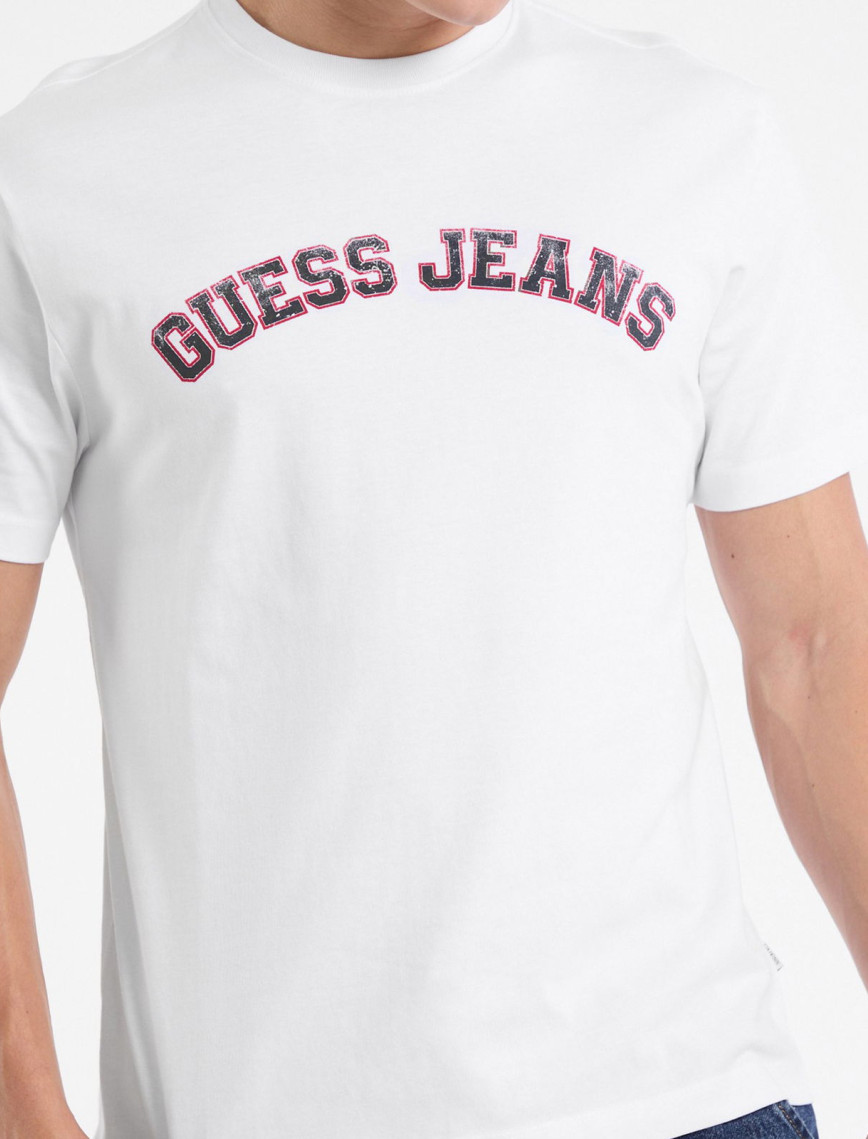 Guess Cn Regllegi Mid Organic Heavy 205 Erkek Beyaz T-Shirt